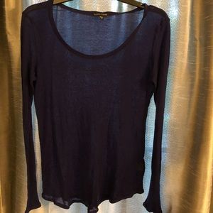 Eileen Fisher Sheer Long Sleeve Shirt Size M